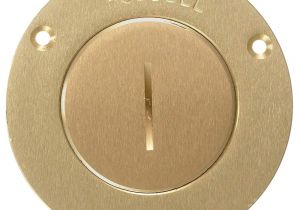 Hubbell Floor Outlet Hubbell Wiring Systems S3525 Brass Round Floor Box Single Receptacle