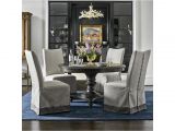Hudson S Furniture Clearwater Fl Universal Postscript 5 Piece Round Dining Set with Slipcover Chairs