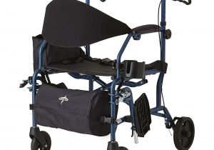 Hugo Transport Chair Walmart Amazon Com Medline Combination Rollator Transport Chair Blue