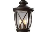 Hunter Fan Light Kit Lowes Shop Allen Roth Castine 19 5 In H Rubbed Bronze Post Light at