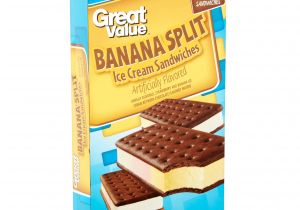 Ice Cream Sandwich Bench Great Value Banana Split Ice Cream Sandwiches 42 Oz 12 Count
