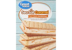 Ice Cream Sandwich Bench Great Value Sea Salt Caramel Ice Cream Sandwiches 42 Oz 12 Count
