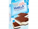 Ice Cream Sandwich Bench Great Value Vanilla Flavored Ice Cream Sandwiches Low Fat 42 Oz