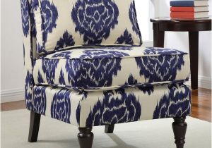 Indigo Blue Accent Chair Cassidy Indigo Ikat Armless Chair Overstock Shopping