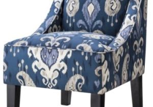 Indigo Blue Accent Chair Hudson Swoop Chair Indigo Ikat Contemporary Armchairs