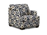 Indigo Blue Accent Chair Simmons Upholstery Chicklet Indigo Floral Accent Chair