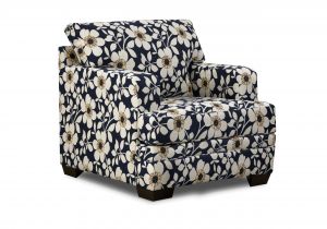 Indigo Blue Accent Chair Simmons Upholstery Chicklet Indigo Floral Accent Chair