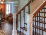 Indoor Decorative Spindles Hardwood Flooring Up the Stairs Classic Look Rod Iron Balusters