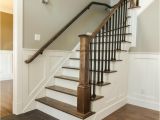 Indoor Decorative Spindles Staircase with White Accents and Black Metal Spindles New House