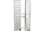 Industrial Bakers Cooling Rack Regency 20 Pan End Load Stainless Steel Bun Sheet Pan Rack assembled