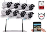 Interior Exterior Security Cameras Amazon Com Oossxx 8 Channel Hd 1080p Wireless Network Ip Security