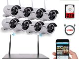 Interior Exterior Security Cameras Amazon Com Oossxx 8 Channel Hd 1080p Wireless Network Ip Security