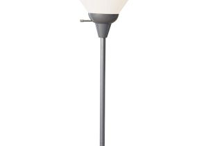 Intertek Floor Lamp Parts Light Accents Floor Lamp 72 Tall Silver with White Shade Floor