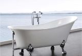 Is My Bathtub Plastic Hibana 69" Acrylic Clawfoot Tub with Faucet and Handheld