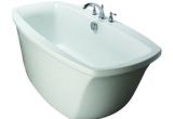 Jacuzzi 59 In White Acrylic Oval Center Drain Freestanding Bathtub Jacuzzi Primo White Acrylic Oval Freestanding Bathtub with