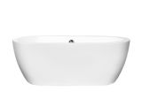 Jacuzzi 59 In White Acrylic Oval Center Drain Freestanding Bathtub Shop Wyndham Collection soho White Acrylic Oval