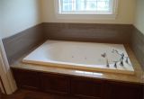 Jacuzzi Bathtub Access Panel Whirlpool Tub with Gold Granite Deck Ceramic Tile