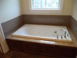 Jacuzzi Bathtub Access Panel Whirlpool Tub with Gold Granite Deck Ceramic Tile