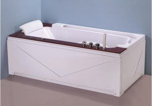 Jacuzzi Bathtub Control Panel High End Jacuzzi Freestanding Bathtub with Oak Wood Bead