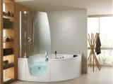 Jacuzzi Bathtub Decorating Ideas Corner Jacuzzi Tub with Shower Maximize Space Efficiency