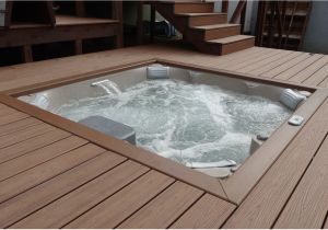 Jacuzzi Bathtub Kit Jacuzzi J Lx Hot Tub Deck Install Aqua Paradise