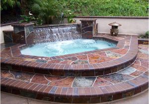 Jacuzzi Bathtub Outdoor Small Hot Tub with Waterfall