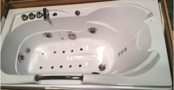 Jacuzzi Bathtubs with Heater E 1 Person Whirlpool Massage Hydrotherapy White Bathtub