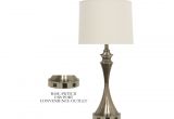 Jane Seymour Stylecraft Lamps Stylecraft Lamps L36278 Table Lamp with Brushed Steel Base and Usb