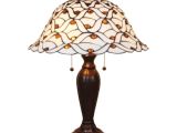 Jcpenney Tiffany Lamps Amora Lighting 26 In Tiffany Style and White Jeweled Table Lamp
