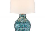 Jcpenney Tiffany Style Lamps Teal Blue Glass Mosaic Jar Table Lamp Style 2t937 Mosaics Jar