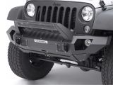 Jeep Wrangler Unlimited Light Bar Go Rhino Front Bumper with Straight End Caps and Roadline Light