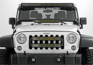 Jeep Wrangler Unlimited Light Bar Jeep 20 Inch Led Grille Mounts W Two Dual Row Light Bars Light Bar