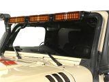 Jeep Wrangler Unlimited Light Bar Rugged Ridge Windshield Led Light Bar Kit In Amber for 07 18 Jeep