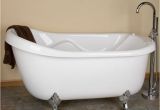 Jetted Clawfoot Bathtub 67" Anelle Acrylic Clawfoot Slipper Whirlpool Bath Tub