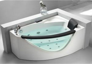 Jetted Heated Bathtub Modern Corner Tub Led Light Settings Digital sound