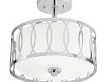 Kitchler Lighting Kichler Lighting 12 24 In W Chrome Frosted Glass Semi Flush Mount