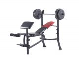 Kmart Weight Bench Weider Pro 265 Standard Bench with 80 Lb Vinyl Weight Set