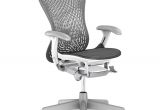 Knoll Regeneration High Task Chair Mirra 2 with Fog Base with Studio White Frame Graphite Back Finish