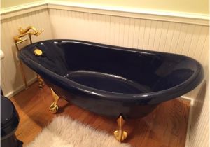Kohler Vintage Bathtub Vintage Kohler Navy & Brass Footed Birthday Bathtub