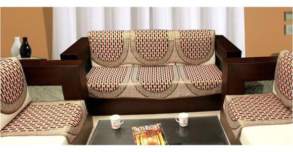 L Shaped sofa Covers Online India Blue Eyes 5 Seater Jacquard Set Of 6 sofa Cover Set Buy Blue Eyes