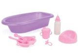 La Newborn Realistic Baby Doll Bathtub Set Real Life Doll Baby Bath Time Set Accessories Girls toy