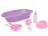 La Newborn Realistic Baby Doll Bathtub Set Real Life Doll Baby Bath Time Set Accessories Girls toy