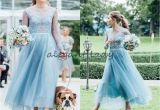 Lace Cap Sleeve Bridesmaid Dresses Floor-length Fashion Lace Country Bridesmaids Dresses A Line Sheer Bateau Neck