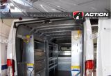 Ladder Rack for Cargo Trailer Promaster Van with Shelving and Double Drop Down Ladder Rack by