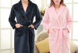 Ladies Bathrobes Sale Sale Lovers soft as Silk Warm Long Bathrobe Women Men
