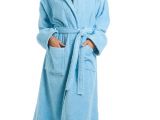 Ladies Bathrobes Sale Womens Luxury Blue Cotton towelling Bath Robe