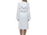 Ladies Bathrobes towelling La S Hooded towelling Robe Dressing Gown Cotton