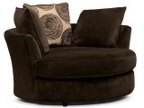 Laken Mocha Oversized Swivel Accent Chair Living Room Furniture Catalina Chocolate Swivel Chair