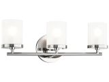 Lamps Plus Bathroom Wall Sconces Mitzi Ryan 17 1 2 Wide Polished Nickel 3 Light Bath Light Style