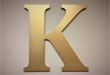 Large Free Standing Letters for Decorating Gold Sparkel Letter K Large Free Standing Monogram Letter Home